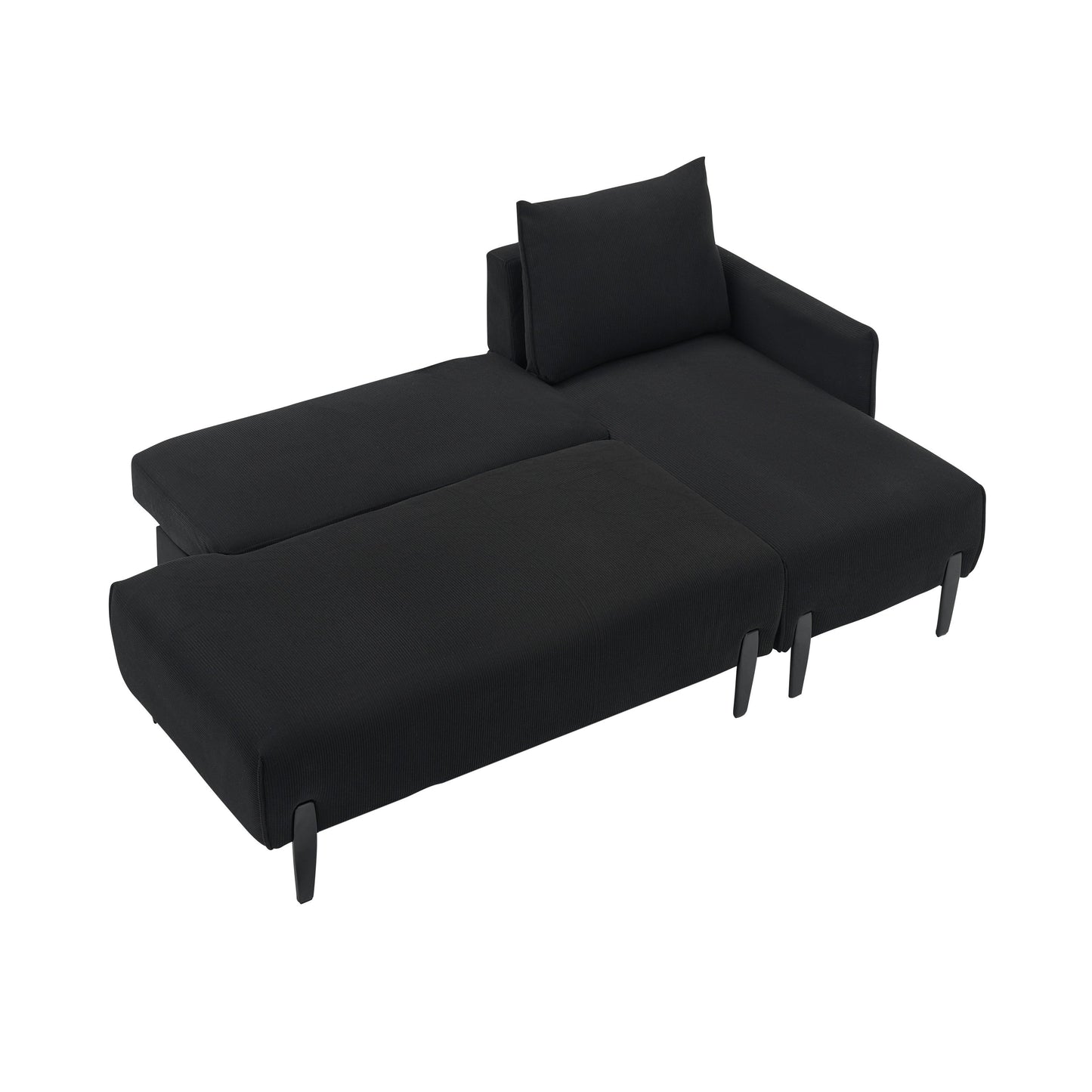 79.50 Inches Long, Velvet Sofa Fabric, With Three Matching Pillows and Spacious and Comfortable Seats