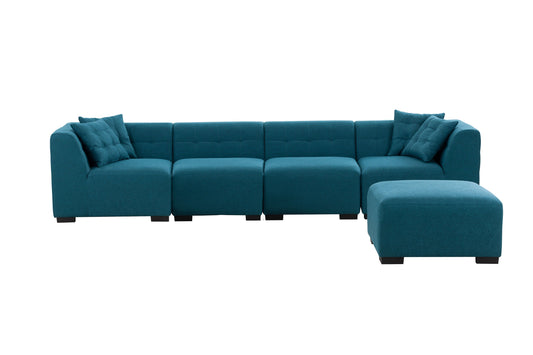 Sectional Sofa With Removable Ottoman Green
