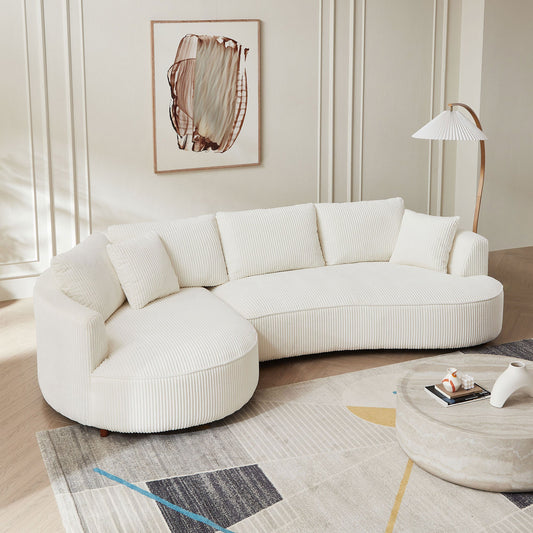 122.04 Inch Oversized Sectional Sofa, Modern Couch With Chaise, Comfy Sofa Couch With Left  Facing Chaise