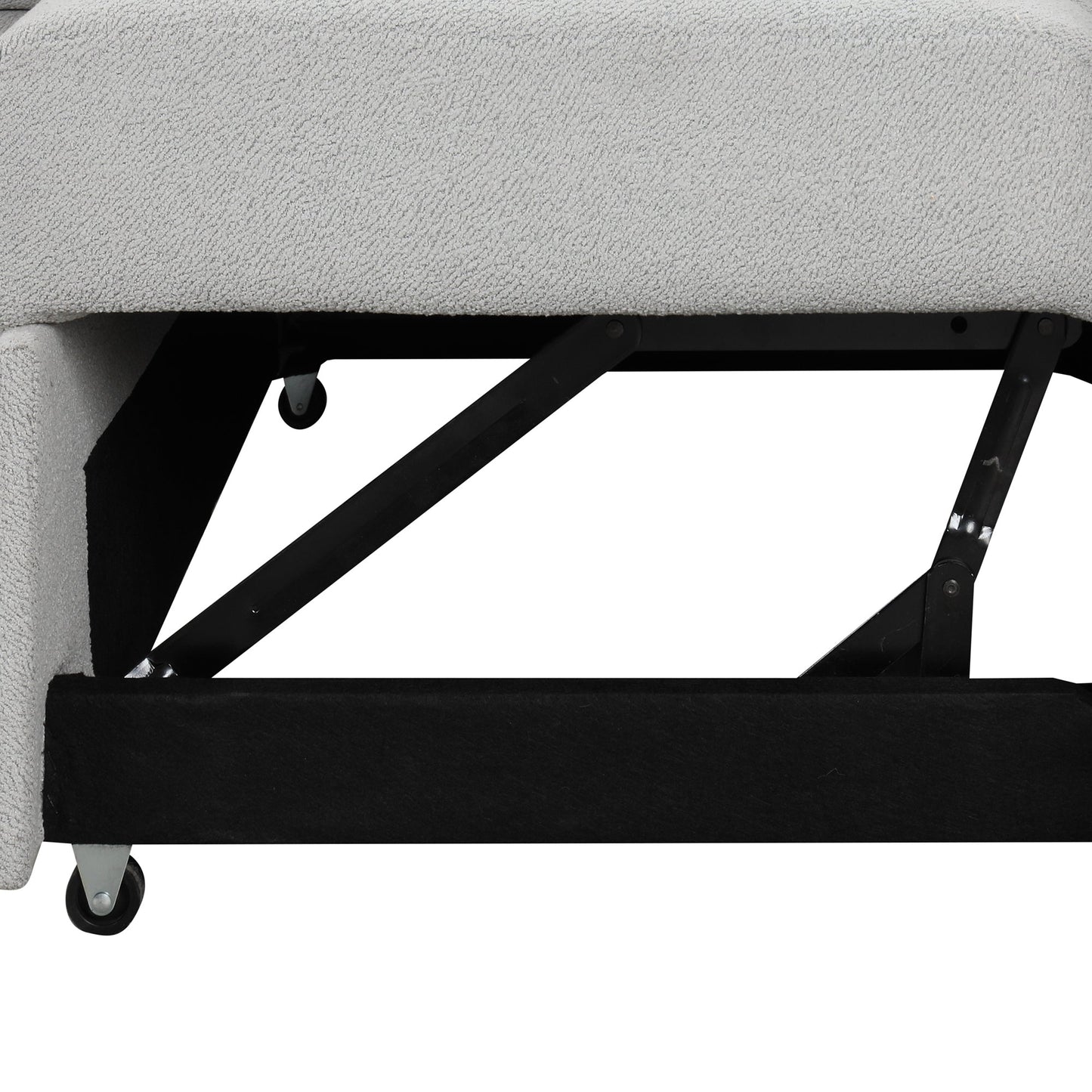 82.6" L-Shaped Sectional Pull Out Sofa Bed Sleeper Sofa With Two USB Ports, Two Power Sockets