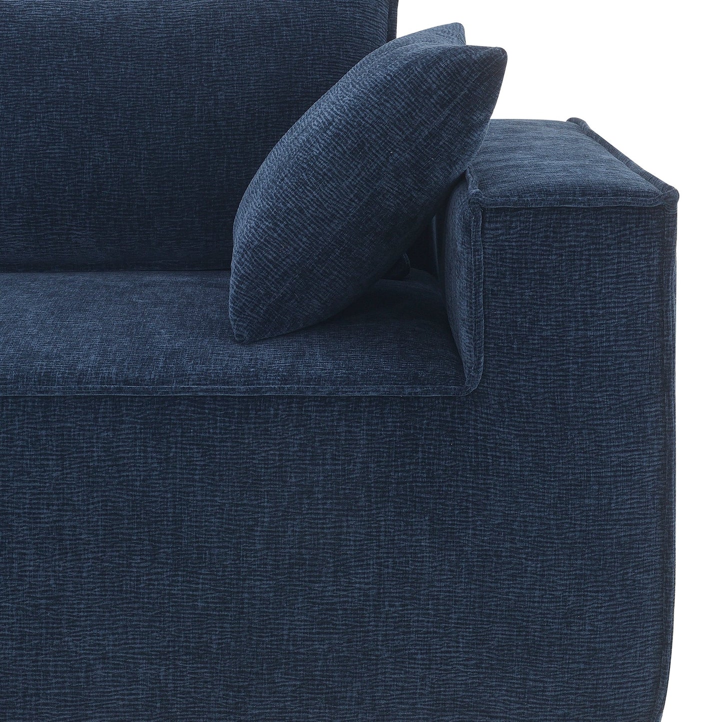 111.5*72"Minimalist Style Modular Sectional Sofa,Wrinkle-Resistant Chenille Couch Set,L-Shaped Sleeper Sofa Bed