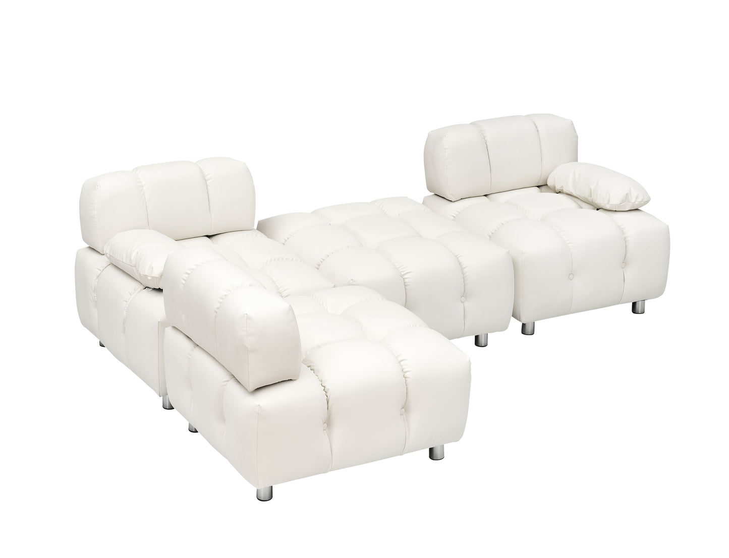 A 90.60-Inch Technology Cloth Beige Sofa, Waterproof, Stain and Cat Scratch Resistant, Can Comfortably Sit