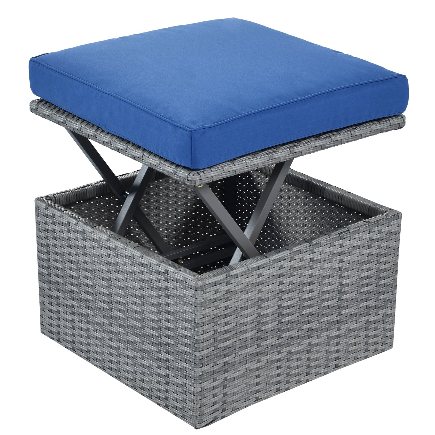 Outdoor Patio Furniture Set Daybed Sunbed With Retractable Canopy Conversation Set Wicker Furniture