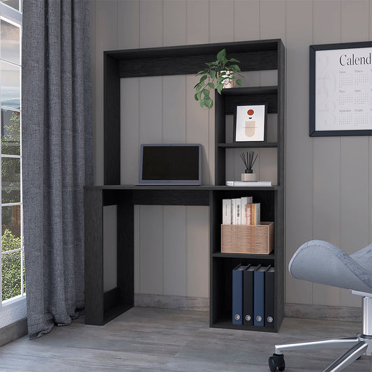 Desk Ryndon with Hutch, Black