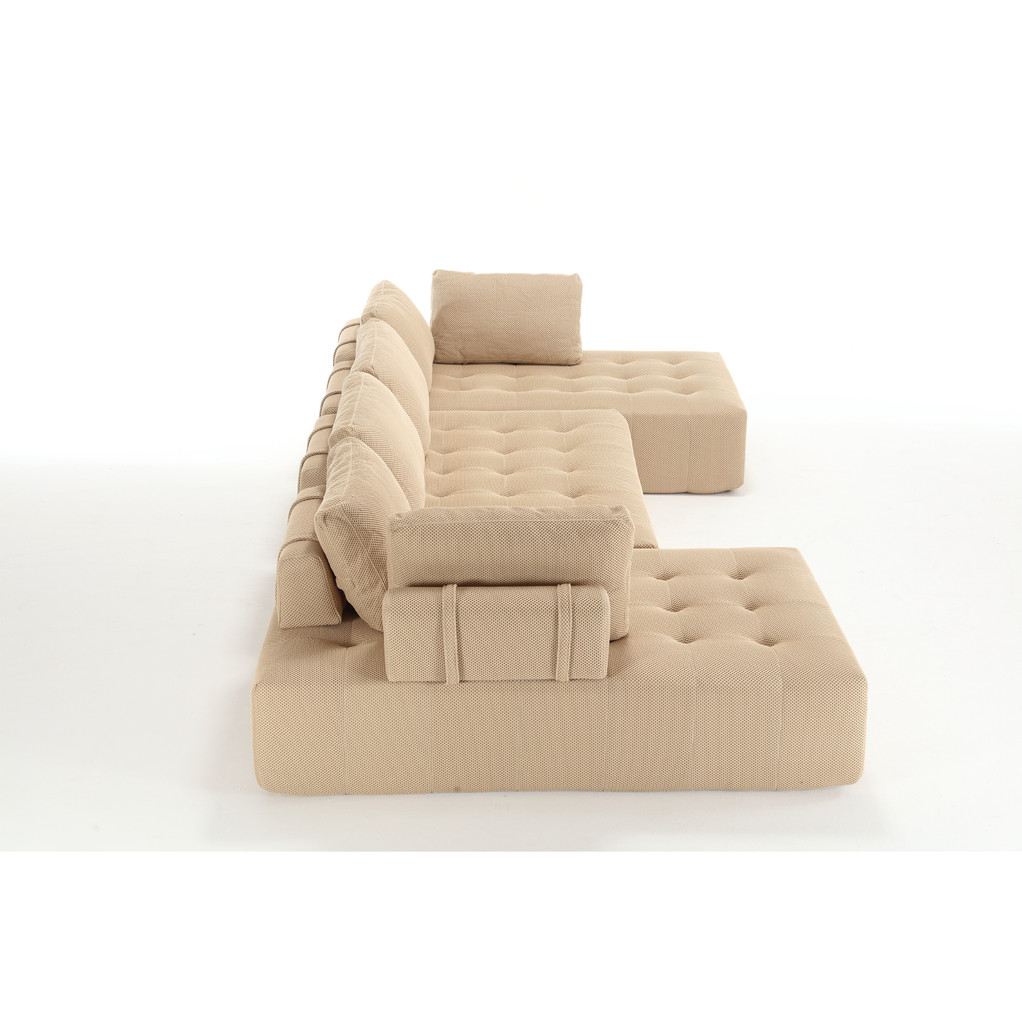 138.5 "Modular Combination Sofa, U-Shaped Sofa, Living Room, Apartment, Upholstered ,6-Seat Sofa, Free Combination Sofa
