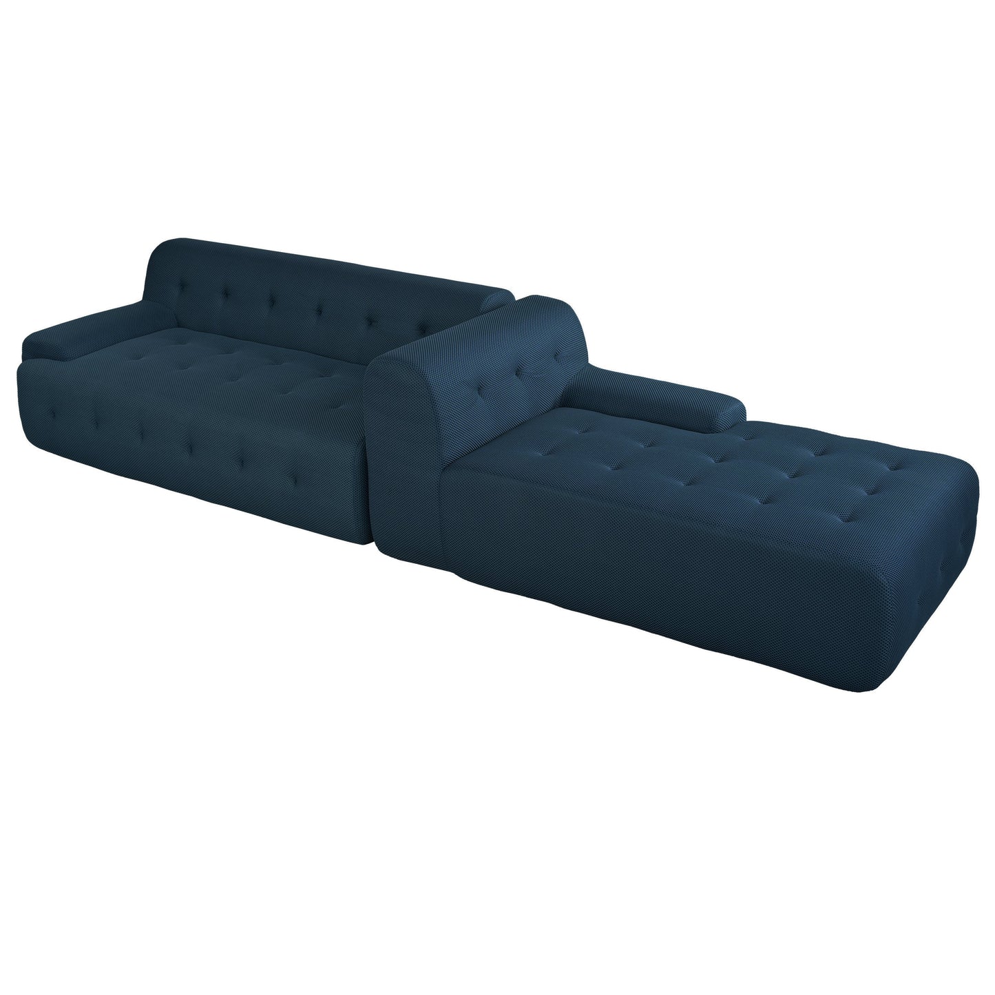 Modern Large L-Shaped Modular Sofa, Minimalist Style, 2-Piece Set With Free Combinations, Suitable for Living Rooms
