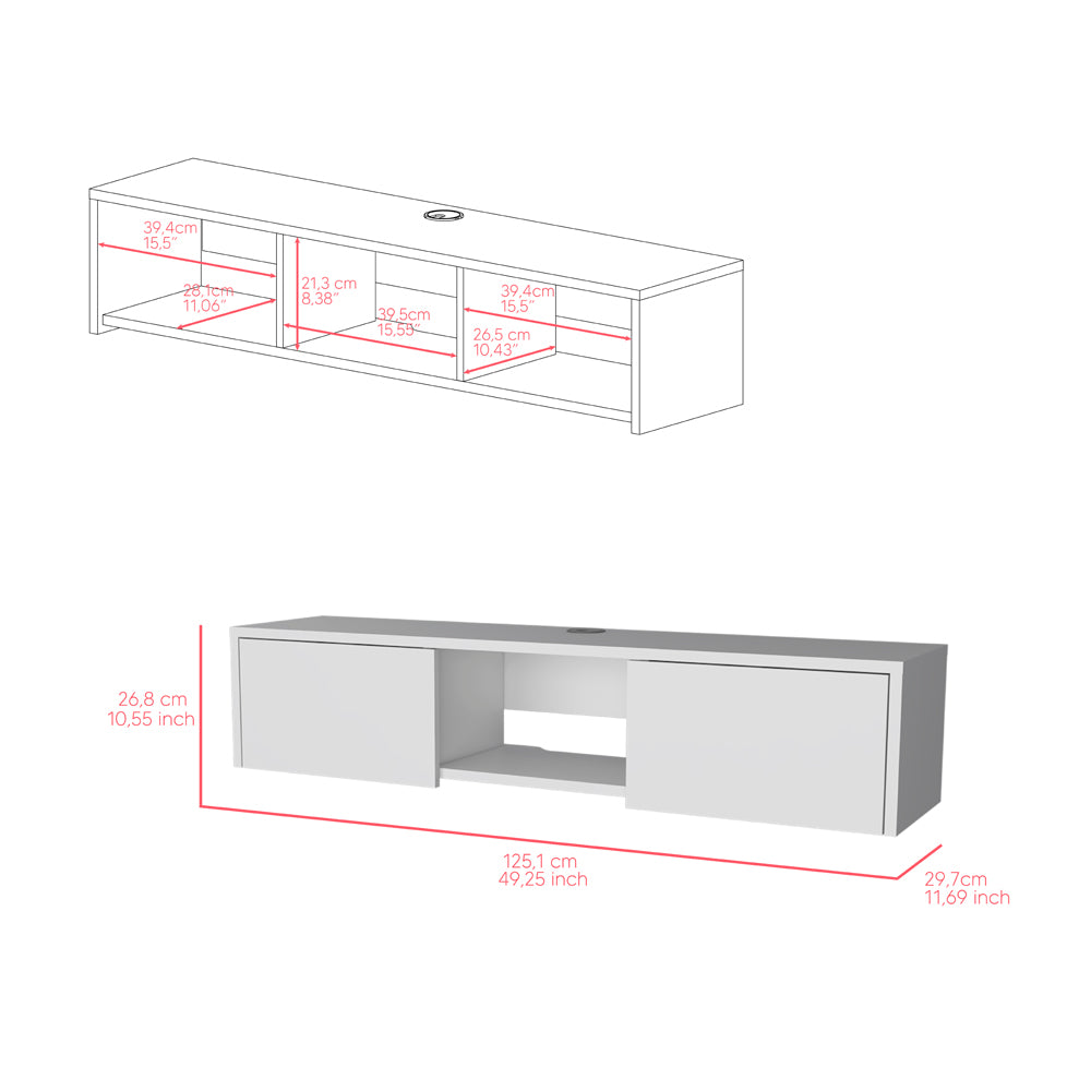 Tv Stand Watson, Living Room, White