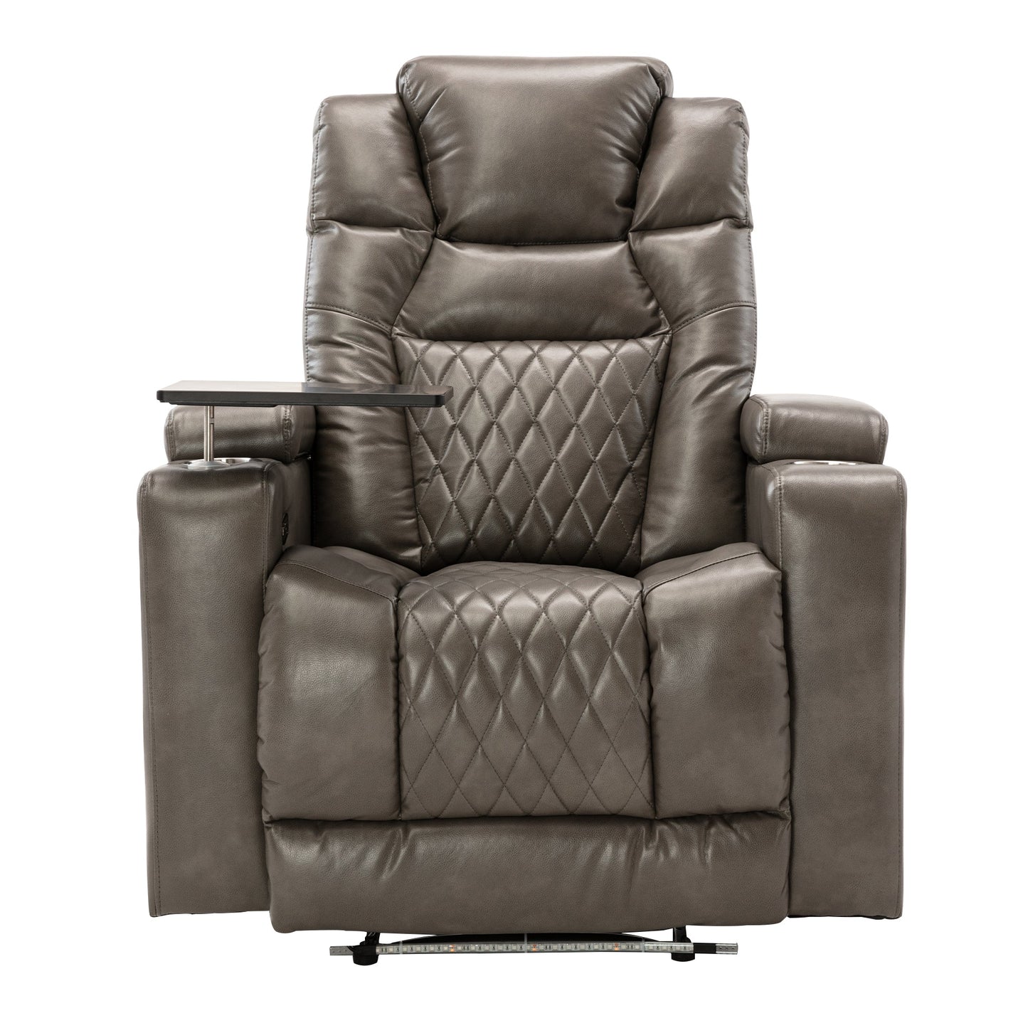 Power Motion Recliner With USB Charging Port and Hidden Arm Storage, Home Theater Seating With 2 Convenient Cup Holders