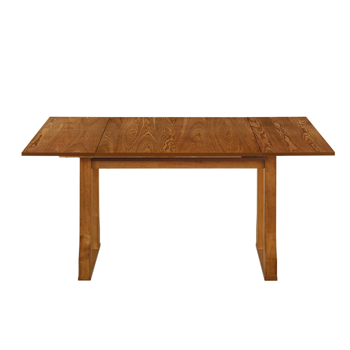 Modern 6-Piece 82.7inch Extendable Dining Table Set With 4 Wicker Back Upholstered Dining Chairs and Long Bench