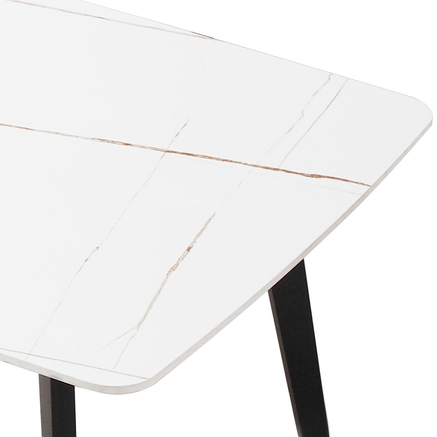 Porcelain Dining Table White 70"