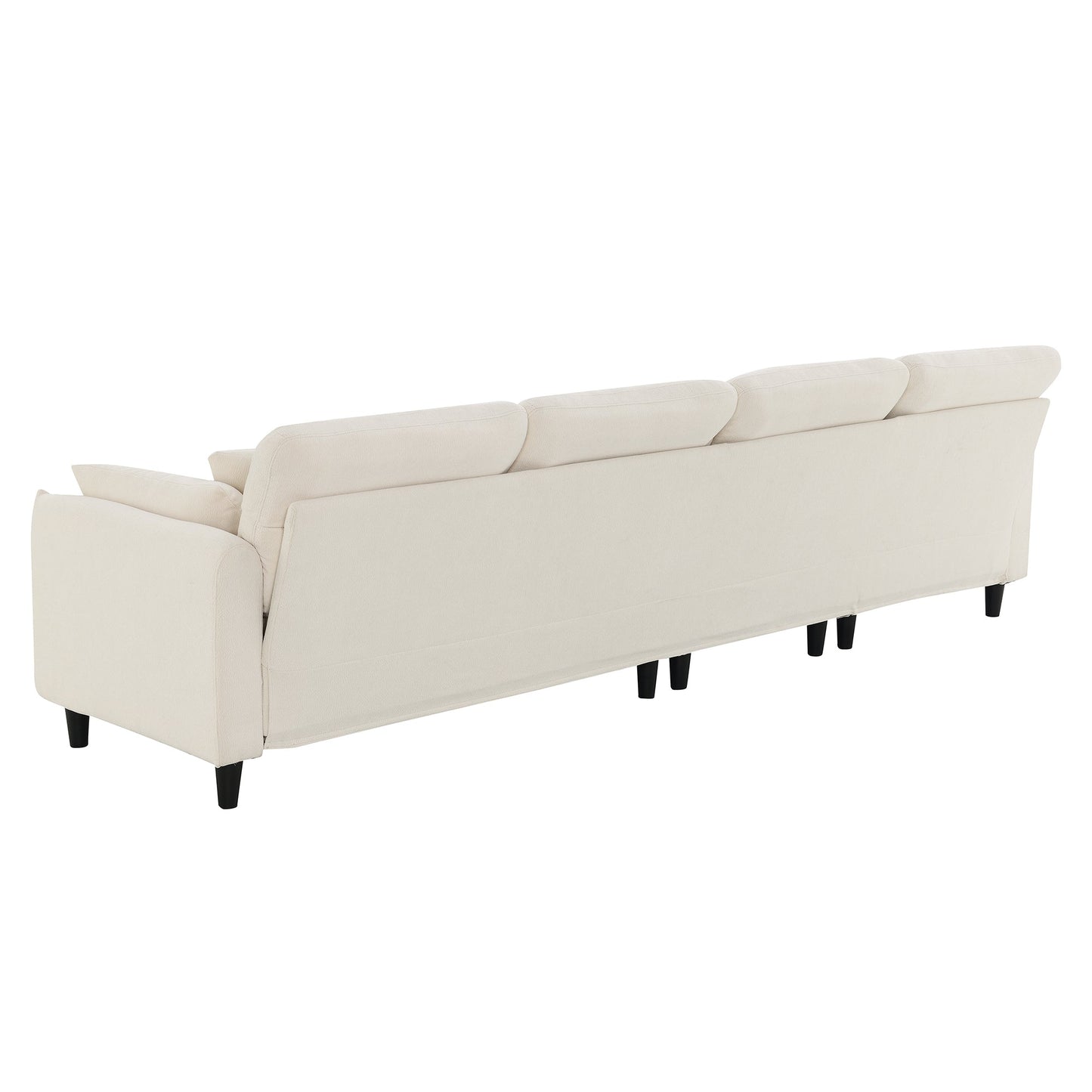 110*62" Modern Convertible Sectional Sofa,L-Shaped Reversible Couch Set With Free Pillows,5 Seat Cloud Chenille Indoor