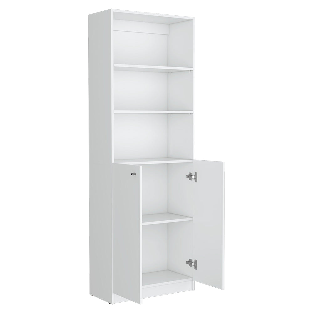 Bookcase Dual-Door Benzoni, Office, White