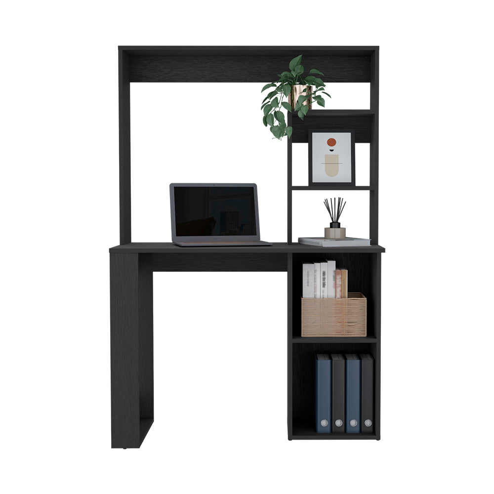 Desk Ryndon with Hutch, Black