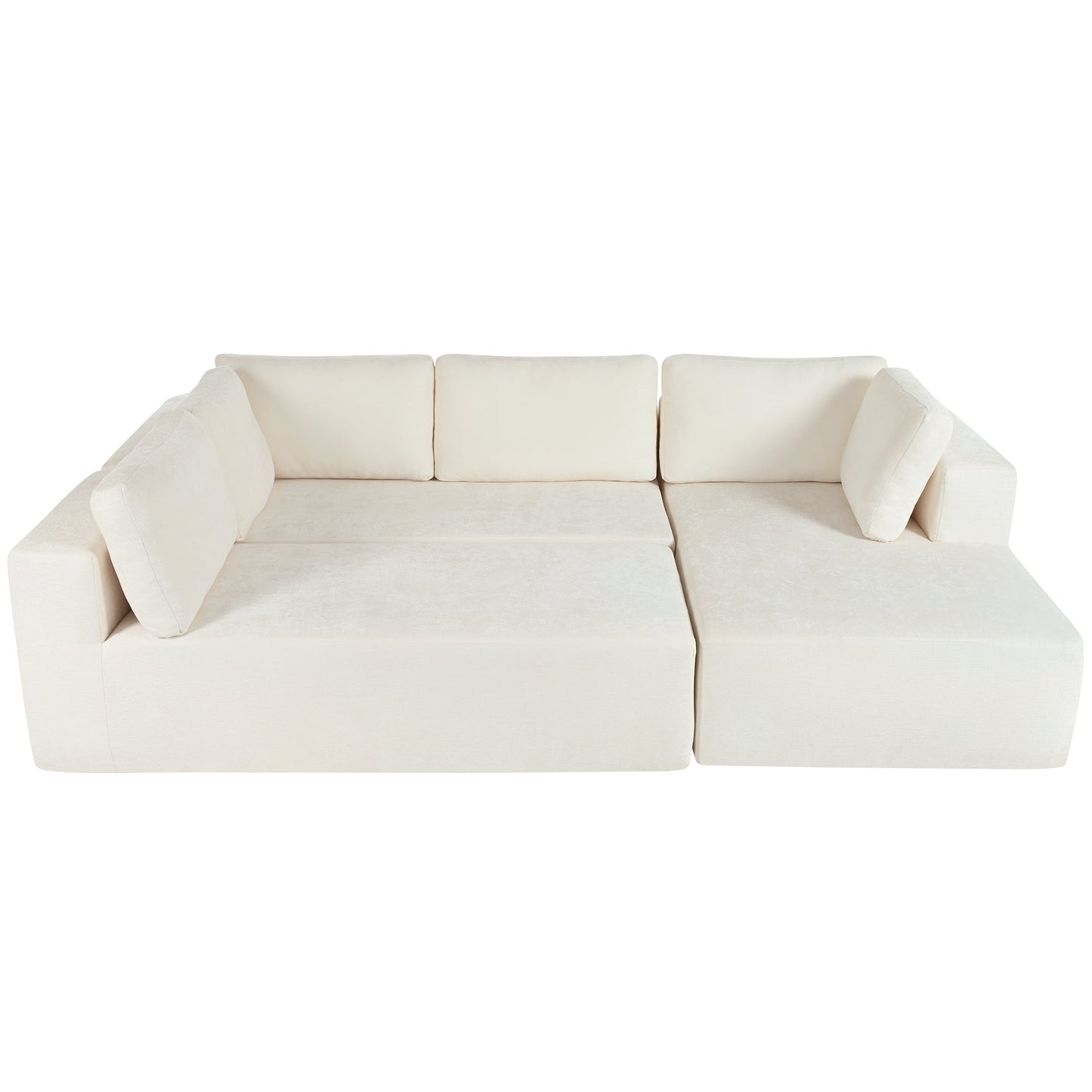 Modern Large Modular Sectional Sofa for Living Room, Bedroom, Salon, 3 Piece Free Combination