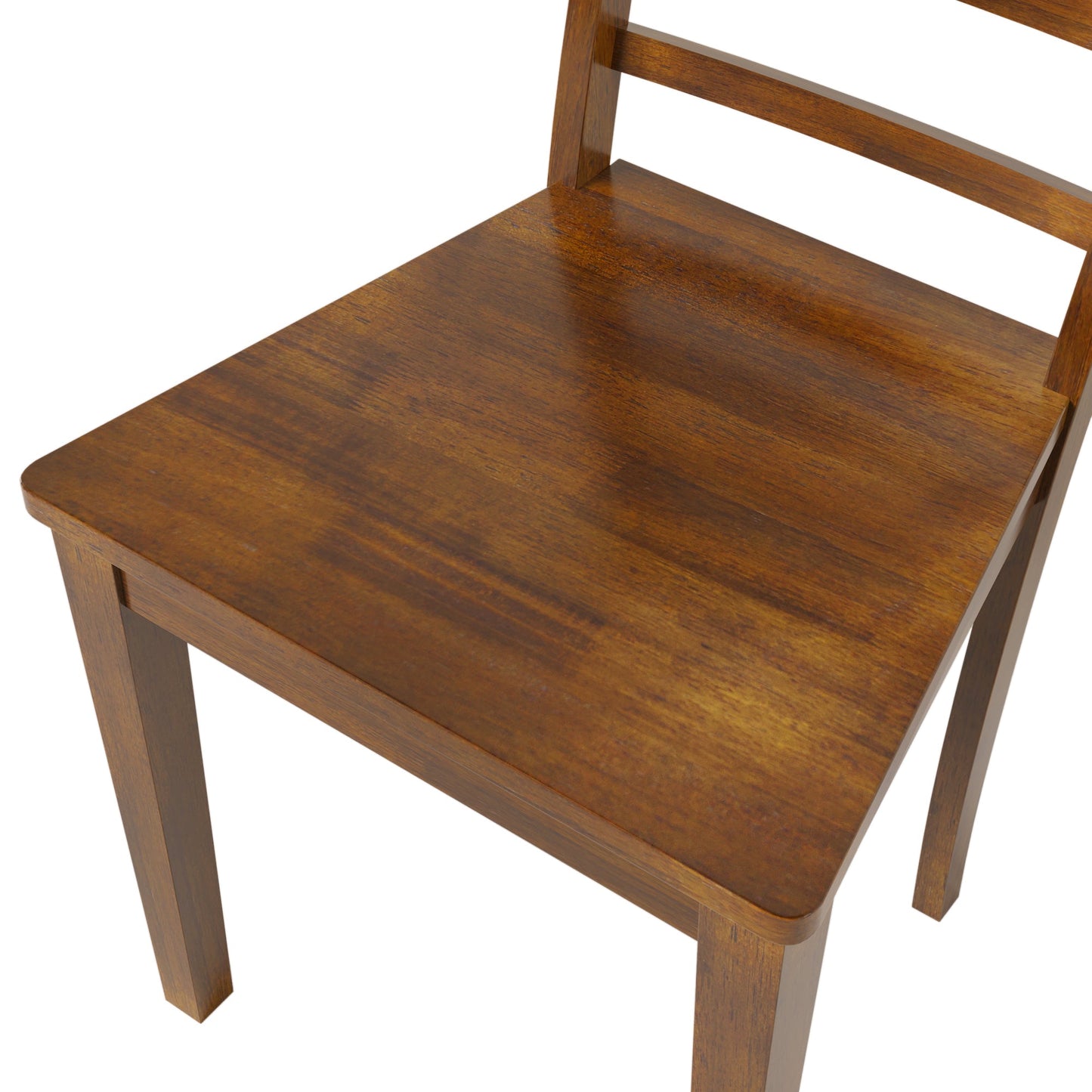 5-Piece Wood Square Drop Leaf Breakfast Nook Extendable Dining Table Set With 4 Ladder Back Chairs for Small Places