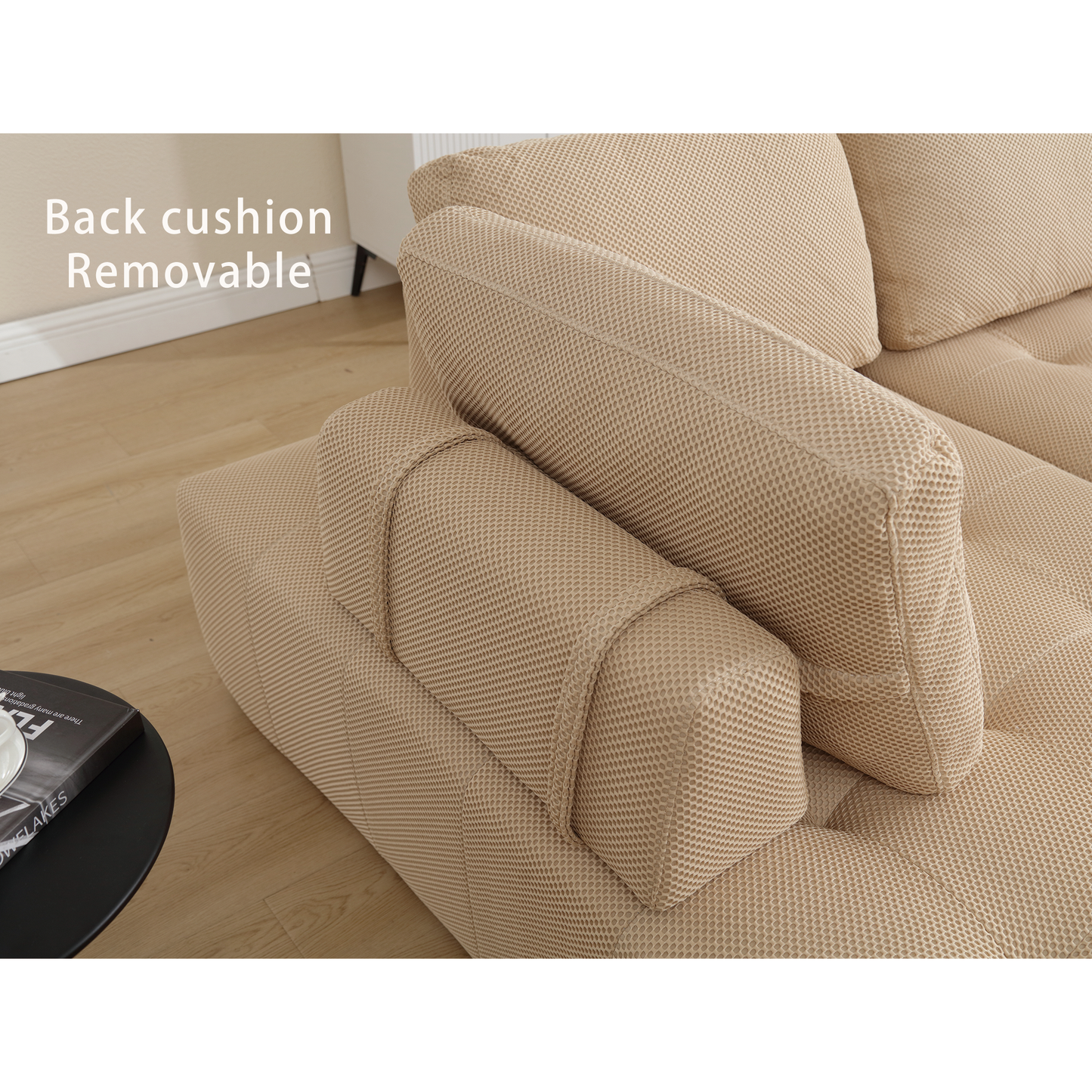 138.5 "Modular Combination Sofa, U-Shaped Sofa, Living Room, Apartment, Upholstered ,6-Seat Sofa, Free Combination Sofa