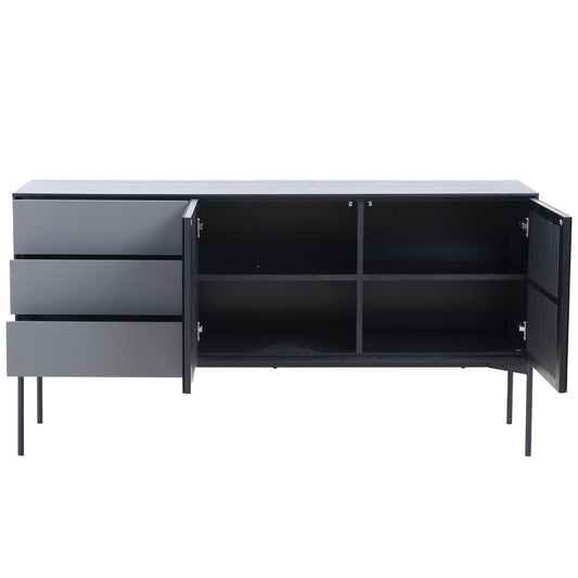 62.4" Mid Century Sideboard Cabinet Buffet Table Kitchen Storage Cabinet Coffee Bar Cabinet for Home Kitchen