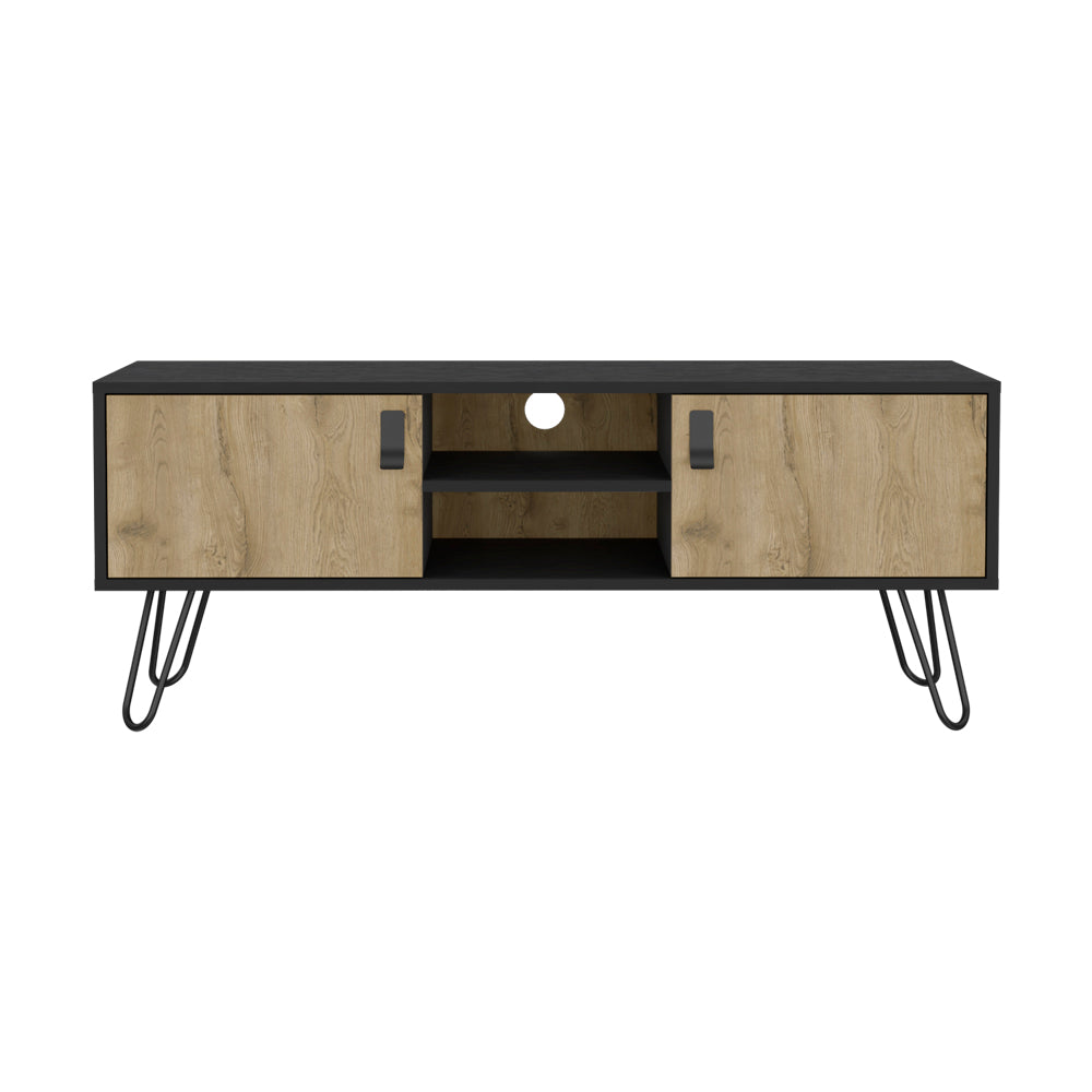 Tv Stand B Magness, Living Room, Black / Macadamia