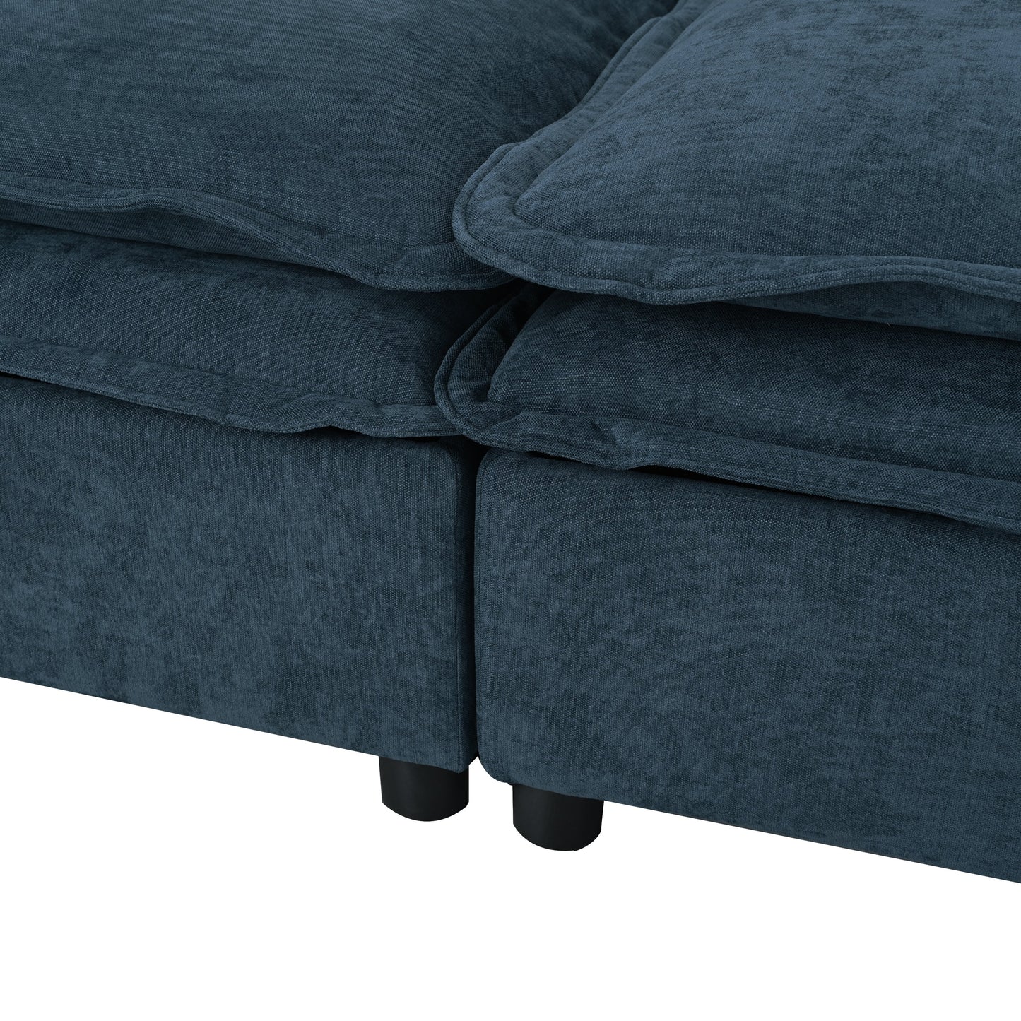 Double-Layer Cushion Modular Sofa, Freely Combinable, 4-Seater With Storage Function, Includes 4 Soft Cushions, Perfect
