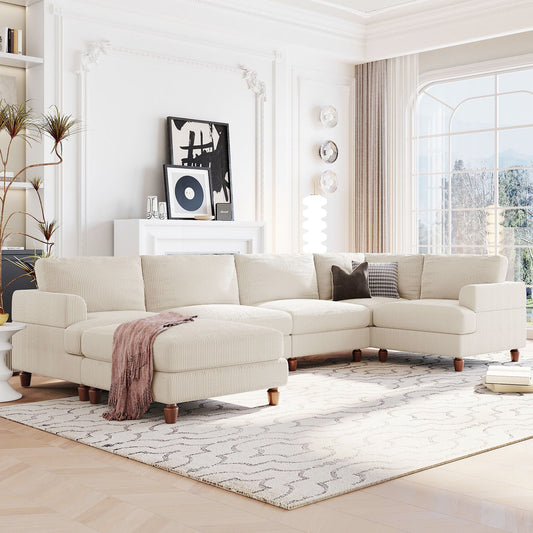 Modular Sectional Sofa With Ottoman L Shaped Corner Sectional for Living Room, Office, Spacious Space